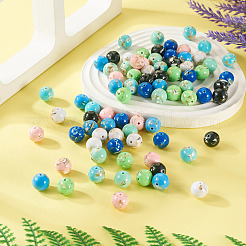 80 шт. 8-цветные собранные бусины из синтетического камня и ракушек-трохусов&nbsp;G-TA0002-31A