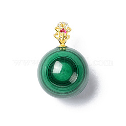 Природного малахита подвески G-C033-05G