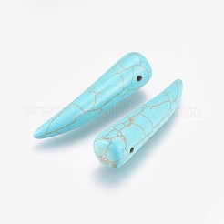 Синтетические бирюзовые подвески&nbsp;TURQ-F011-02