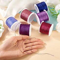 6 рулон 6 цвета 6-слойная полиэстеровая металлизированная нить OCOR-TA0003-11C