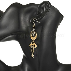 Himmlische Ohrhänger aus Messing und Edelstahl 304 für Damen&nbsp;EJEW-JE07346-01