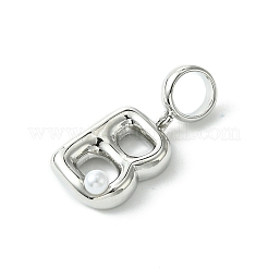 Покрытие стойки латунь с АБС-пластиком жемчуг европейские подвески KK-G501-02B-P