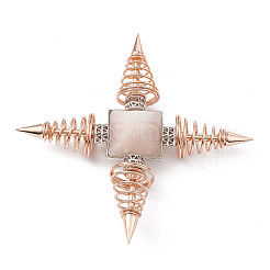 Générateur d'énergie spirituelle en laiton doré rose&nbsp;DJEW-P003-01RG-01