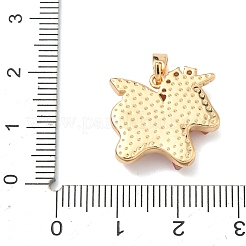 Messing micro pave klare zirkonia anhänger&nbsp;KK-G556-05G-04