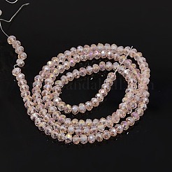 Chapelets de perles en verre électroplaqué&nbsp;LS-EGLA-D020-4x3mm-69