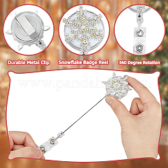 1 комплект значков в виде снежинок AJEW-FH0003-69