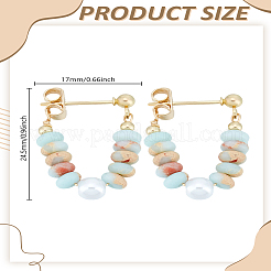 1 пара круглых серег-колец из сплава&nbsp;EJEW-LP0008-020