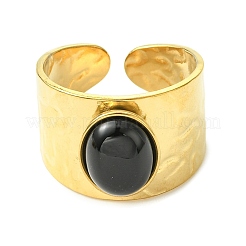 Offene Manschettenringe aus natürlichem Karneol/schwarzem Achat/Tigerauge/Lapislazuli/Moosachat&nbsp;RJEW-JR01079-02