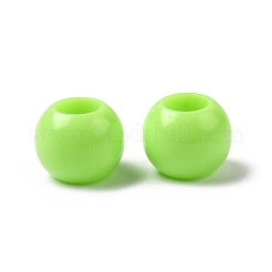 不透明アクリルヨーロピアンビーズ  大穴ビーズ  ラウンド  淡緑色  10mm  穴：4.6mm  約：1200個/ 500 G&nbsp;SACR-ZX012-17D