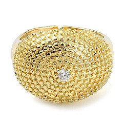 Открытая манжета из латуни с цирконием&nbsp;RJEW-B051-46G