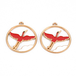 Подвески из экологически чистого сплава с эмалью&nbsp;ENAM-T011-82A-NR