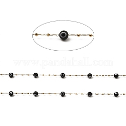 Цепочки с звеньями лэмпворк из бисера от сглаза&nbsp;CHS-G028-04G-09