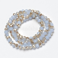 Chapelets de perles en verre électroplaqué&nbsp;EGLA-A034-J3mm-K06
