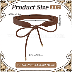 Бант из искусственной кожи обертывается вокруг пояса AJEW-WH20054-086C