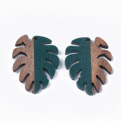 Colgantes de resina y madera de nogal&nbsp;X-RESI-S358-57F