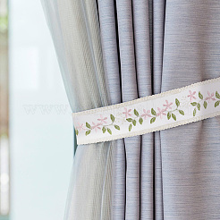 15 ярд полиэстеровой кружевной ленты с цветочной вышивкой OCOR-WH0078-223