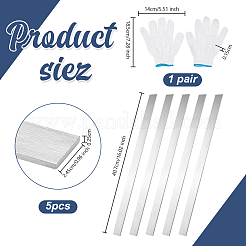 5 Stück Edelstahlstreifen&nbsp;DIY-OC0014-96A
