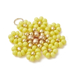 Подвески-цветы из стеклянных бусинок&nbsp;PALLOY-MZ01181-02