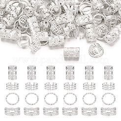 120 шт. 4 стиля железные дреды бусины украшение для волос&nbsp;FIND-TA0005-09S