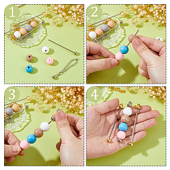 8 шт. 2-х цветные железные прутья для подвесных украшений&nbsp;HJEW-DC00076