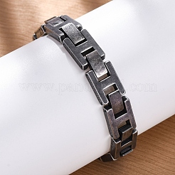 201 браслет-цепочка из нержавеющей стали с пантерой BJEW-B078-161AS