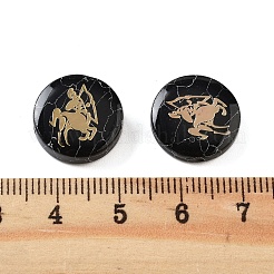 Окрашенные в черный цвет синтетические бирюзовые бусины G-F775-B02