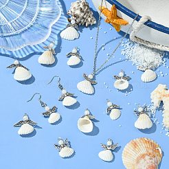 50шт 10 стиля подвески из ракушек и сплавов&nbsp;PALLOY-CJ00044