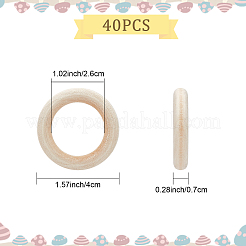 Unfertige Holzverbindungsringe&nbsp;WOOD-GF0001-79