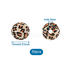 50 шт. Набивные натуральные деревянные бусины WOOD-TA0001-56