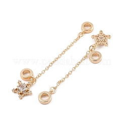 Стойка покрытие звезда латунь прозрачный кубический цирконий европейские защитные цепи KK-F879-23G