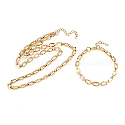 Schmucksets aus Kabelketten aus Edelstahl 304&nbsp;SJEW-L199-04G