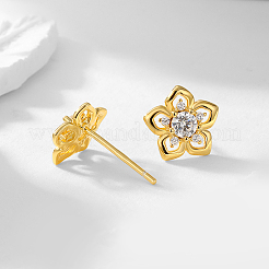 Серьги-гвоздики из стерлингового серебра в стиле «сладкий лесной цветок» s925 TP9211-1