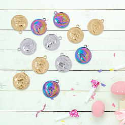 18 шт. подвески из нержавеющей стали 201 двух цветов&nbsp;STAS-DC0013-72