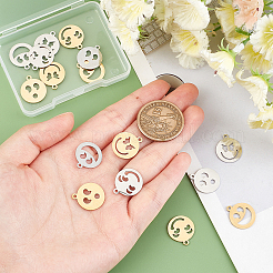 16 шт. 8 стиля ионного покрытия (IP) 201 подвески из нержавеющей стали&nbsp;STAS-DC0006-10