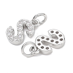 Pendentifs en laiton Shegrace avec micro-pavé de zircone cubique transparente&nbsp;XGRQ29910-394P-S