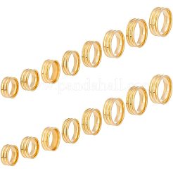 Anillo de acero inoxidable 201 de doble ranura&nbsp;RJEW-UN0002-35G