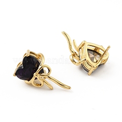 Corazón de circonitas cúbicas con aretes de lazo&nbsp;EJEW-B013-10G-03