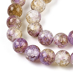 Выпечки окрашенные нити шарик хруст стекла DGLA-R053-05O-A