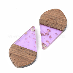 Подвески из прозрачной смолы и ореха RESI-S389-035A-B01