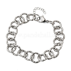 Strukturierte Rolo-Armbänder aus Edelstahl 304 für Damen&nbsp;BJEW-A157-01P