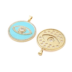 Подвески из латуни с покрытием из прозрачного кубического циркония KK-S381-16G