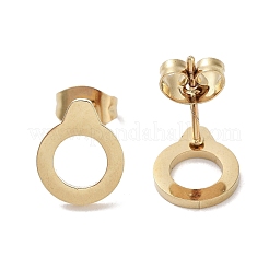 Серьги-гвоздики из нержавеющей стали 304 с вакуумным покрытием PVD для женщин&nbsp;EJEW-A048-38G