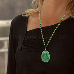 4 шт. 4 стиля стеклянных подвесок ожерелья NJEW-OC0001-04A