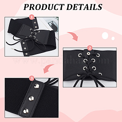 1 Stück Stretch-Knoten-Hüftgürtel aus Kunstleder für Damen&nbsp;AJEW-CL0002-91B