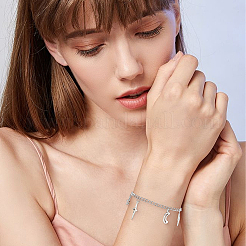 12шт 2 цвета 304 нержавеющая сталь витые цепи панцирные браслеты&nbsp;BJEW-SC0001-61