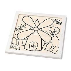 Ensembles d'art de peinture de pulpe de modèle de moulin à vent de bricolage&nbsp;DIY-G033-03