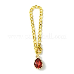 Alliage avec décorations de pendentif de tasse en strass de verre à facettes&nbsp;HJEW-JM01788