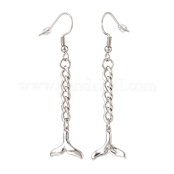 Устойчивые к потускнению цепочки с подвесками в виде длинных серег&nbsp;EJEW-JE04963