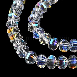 Прозрачные стеклянные бусины гальваническим пряди&nbsp;GLAA-Q099-H01-09