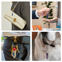 Брелок в виде пули из смешанных драгоценных камней KEYC-PH01454